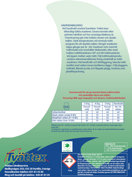 Flytande tv&auml;ttmedel med parfym - Tv&auml;ttex