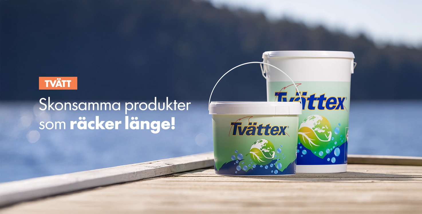 Tv&auml;ttstuga med tv&auml;ttmedelsburk 