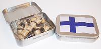 Finland plåtburk med godis