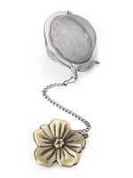 Teboll 50mm med tekanna guldf&auml;rgad