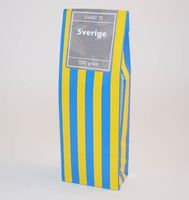Produktbild för Sverige svart te fp i blå/gul påse