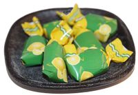 Produktbild för Citron/lime fylld med papper örtkarameller lösvikt
