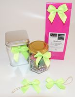 Produktbild för Rosett Lime med guldband