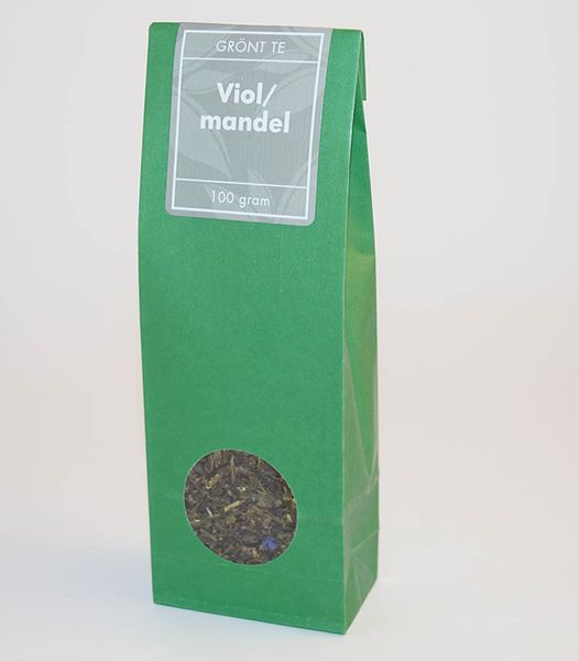 Produktbild för Viol/mandel grönt te fp Produktbild för Violet/almond green tea in bag