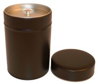 Produktbild f&ouml;r Svart rund burk med 2 lock