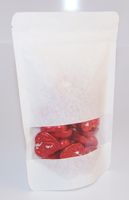 Produktbild för 100-150g Zip-påse vit med fönster 