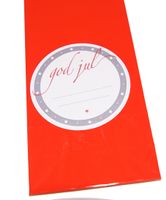 Produktbild för God Jul rund med skrivrader - STYCKEVIS!