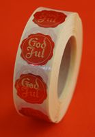 Produktbild för God Jul sigilletikett på rulle 500st 