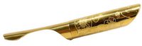 Produktbild för Te- och kaffemått sked guld 140mm trähandtag
