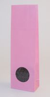 100g rosa matt påse med runt fönster 40x70x215mm