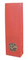 Produktbild för 100g Röd matt påse med runt fönster 40x70x215mm