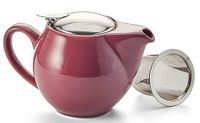 Produktbild f&ouml;r Tekanna 0,9 lit r&ouml;d matt med insatssil