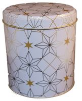 Produktbild för Stjärnor rund burk 110x120mm 