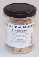Produktbild f&ouml;r Hj&auml;rtan frukt &ouml;rtkarameller 130g i glasburk