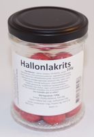 Produktbild f&ouml;r Hallon/lakrits 100g i glasburk
