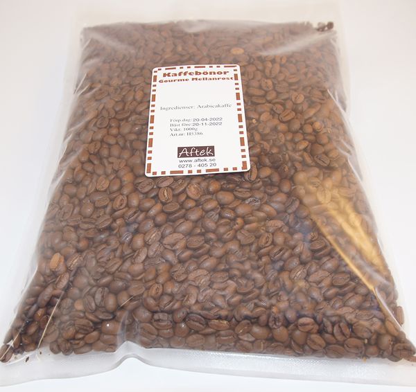 Produktbild f&ouml;r Gourme mellanrost hela b&ouml;nor 1kg Produktbild f&ouml;r Gourme medium roast whole beans 1kg