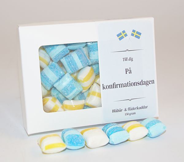Grattis till studenten Sverige kuddmix 150g i ask C Congratulations to the student Sweden pillow mix 150g in box C