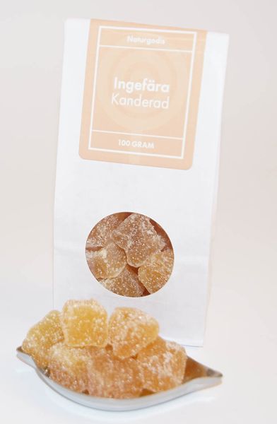 Ingef&auml;ra naturgodis kanderade Ginger natural candy candied