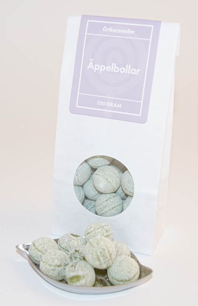 Äppelbollar örtkarameller Appleballs herb candies