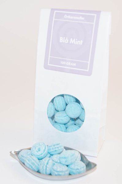 Bl&aring; mint &ouml;rtkarameller Blue Mint herbal candies
