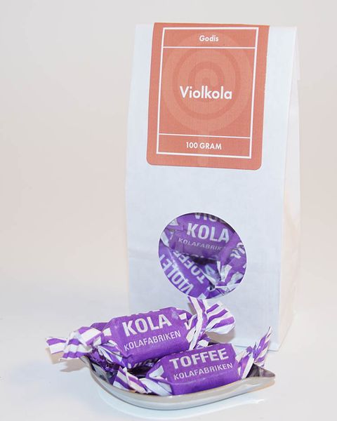 Smultronkola kolafabriken Produktbild för Strawberries caramel in white bag