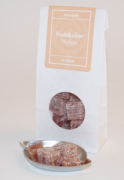 Fruktkuber Hallonsmak Alis pähklinäpp