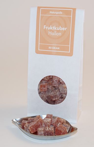 Fruktkuber Hallonsmak Alis p&auml;hklin&auml;pp Fruit cubes Raspberry flavor