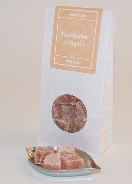 Fruktkuber jordgubbssmak Alis pähklinäpp