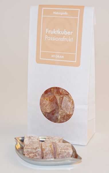 Fruktkuber Passionsfruktsmak Alis pähklinäpp