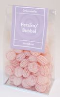 Produktbild för Persika/bubbel örtkarameller i ståpåse