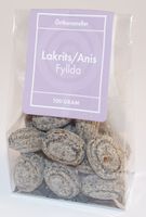 Produktbild för Lakrits/anis fyllda örtkarameller i ståpåse