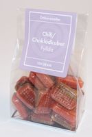 Produktbild för Chili/choklad kuber fyllda örtkarameller i ståpåse