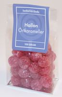 Produktbild för Hallon Sockerfria örtkarameller i ståpåse