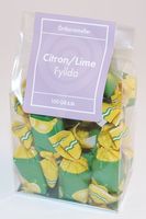 Produktbild för Citron/lime fylld med papper örtkarameller i ståpåse