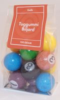 Produktbild för Tuggummi biljardkulor i ståpåse