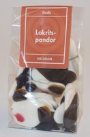 Lakritspandor fp i st&aring;p&aring;se 100g