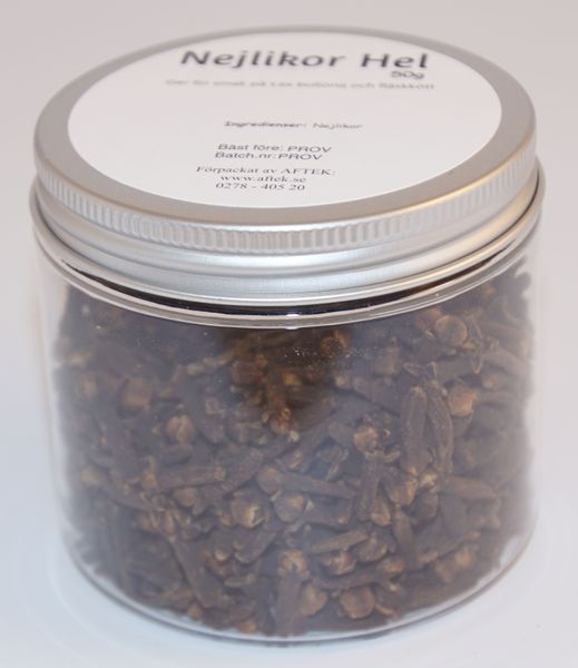 Produktbild f&ouml;r Nejlikor hela fp i petburk med silverlock Produktbild f&ouml;r Cloves whole  in petjar