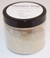 Produktbild för Vitpeppar mald fp i petburk med svart lock