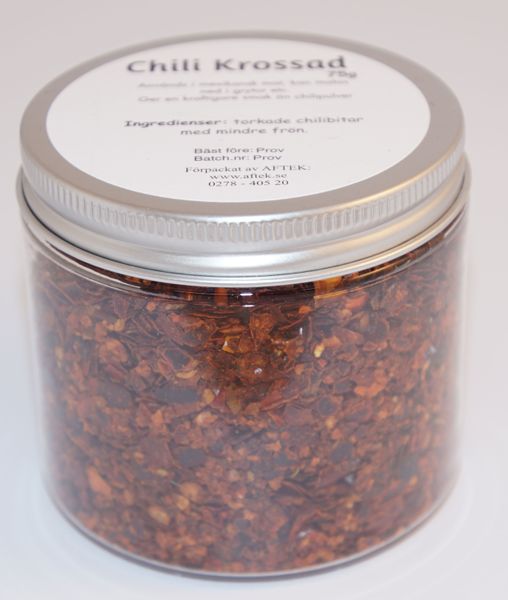 Produktbild för Chili 3-5mm fp i petburk med silverlock Produktbild för Chili 3-5mm in petjar