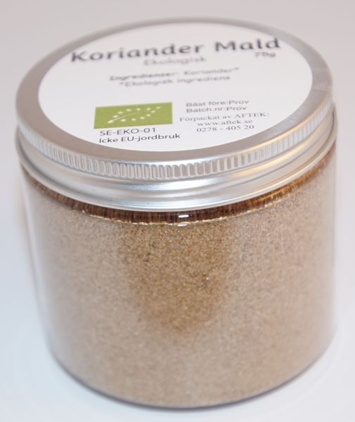 Produktbild för Koriander mald EKO fp i petburk Produktbild för Coriander ground BIO  in pet jar