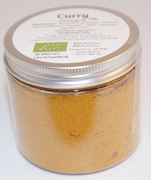 Produktbild f&ouml;r Curry gul EKO fp i petburk Produktbild f&ouml;r Curry yellow BIO  in pet jar