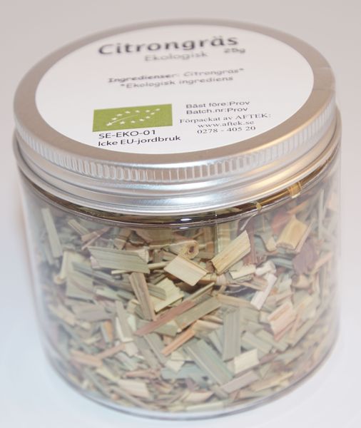 Produktbild f&ouml;r Citrongr&auml;s EKO fp i petburk Produktbild f&ouml;r Lemongrass BIO  in pet jar