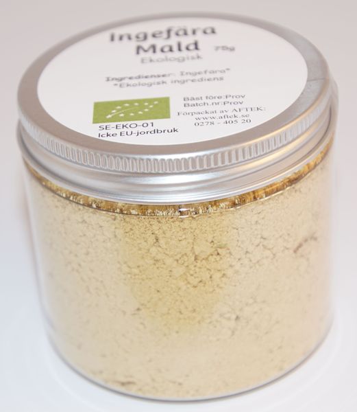Produktbild f&ouml;r Ingef&auml;ra mald EKO fp i petburk Produktbild f&ouml;r Ginger ground BIO  in pet jar