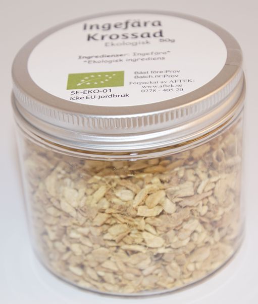 Produktbild f&ouml;r Ingef&auml;ra krossad EKO fp i petburk Produktbild f&ouml;r Ginger BIO  in pet jar