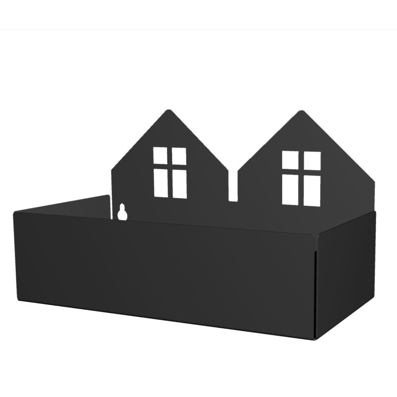 Twin house box, black