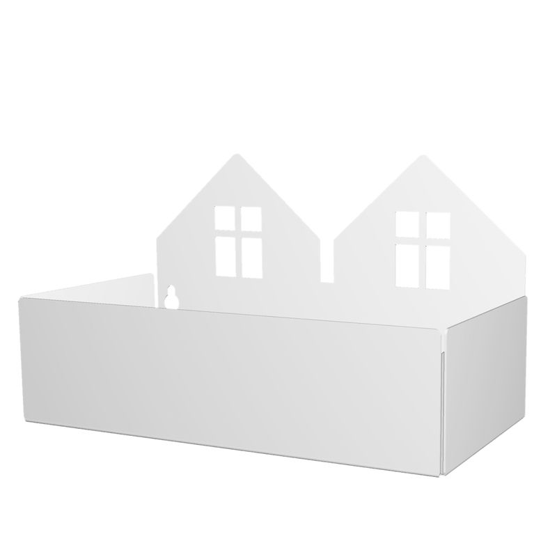 Twin house box, white