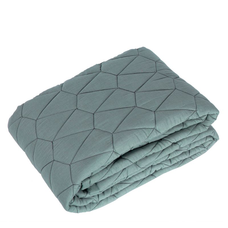 Quilted blanket , sea grey