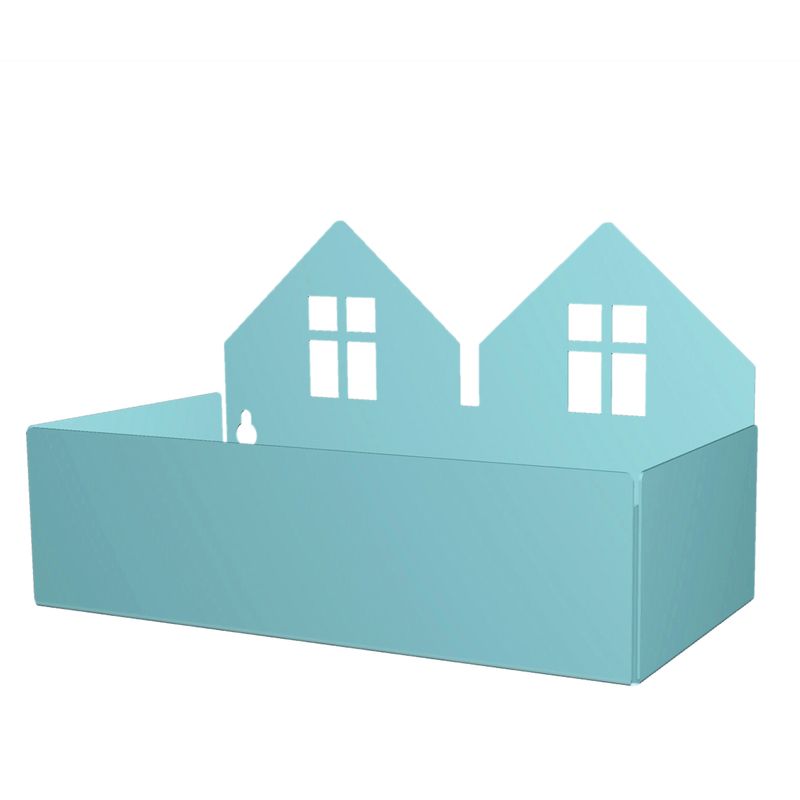 Twin house box, pastel blue