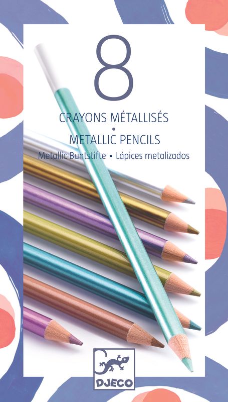 8 metallic pencils