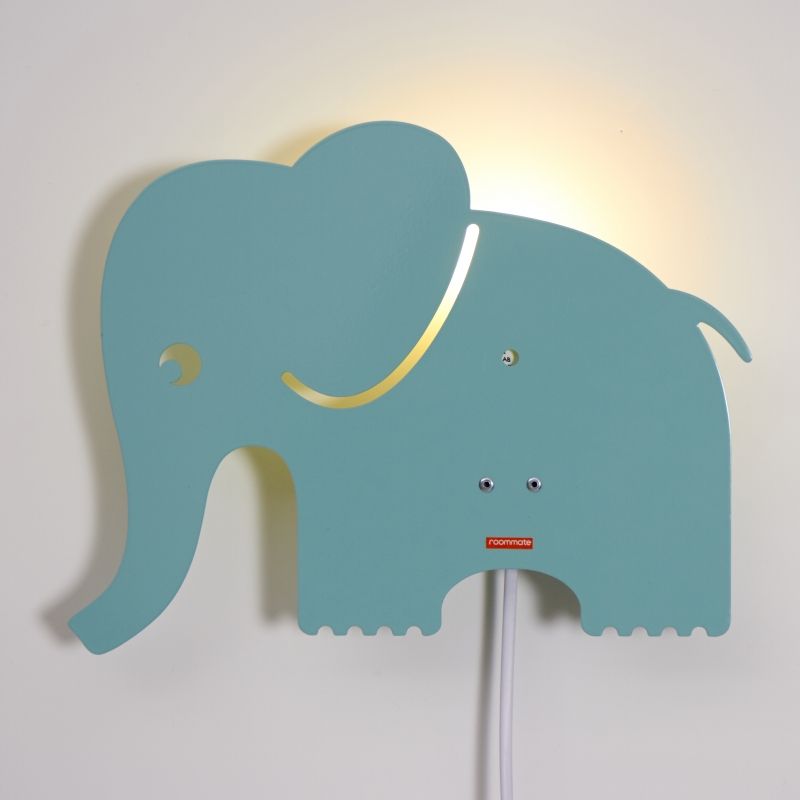 Elephant lamp Pastel Blue